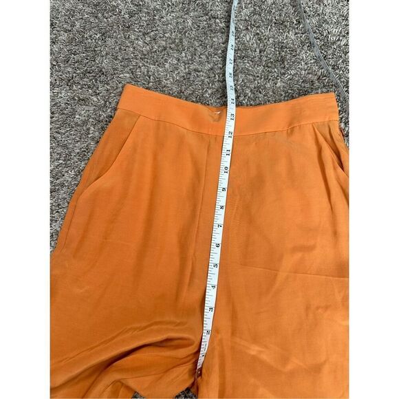 & Other Stories Paris Atelier High Waisted Tangerine Orange Trouser Flowy Pant 2 - Picture 8 of 12